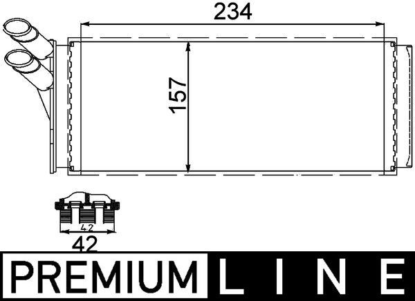 MAHLE Wärmetauscher, Innenraumheizung (AH 7 000S) Thumbnail