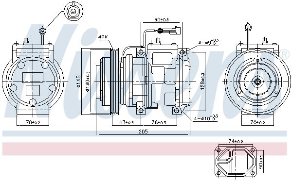NISSENS Kompressor, Klimaanlage (89119)