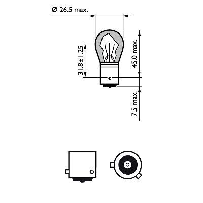 PHILIPS Glühlampe, Blinkleuchte (12496LLECOCP)