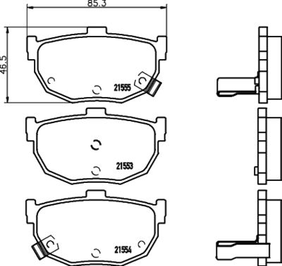 HELLA Bremsbelagsatz, Scheibenbremse (8DB 355 006-411)