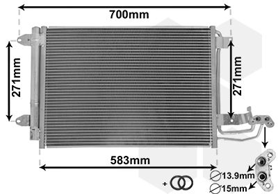 VAN WEZEL Kondensator, Klimaanlage (58005209)