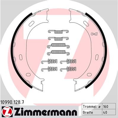 ZIMMERMANN Bremsbackensatz, Feststellbremse (10990.128.7) 4250238724087 10990.128.7