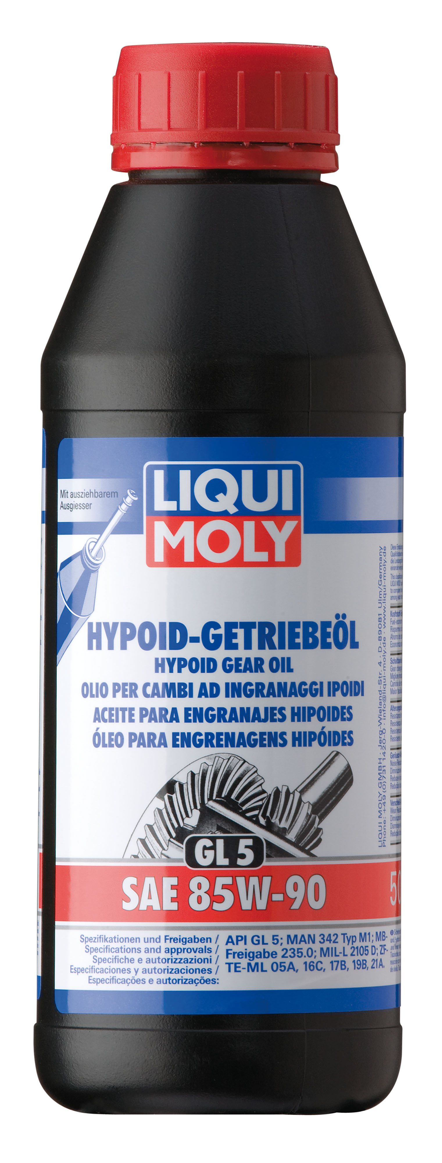 LIQUI MOLY Hypoid-Getriebeöl (GL5) SAE 85W-90, 500 ml (1404)