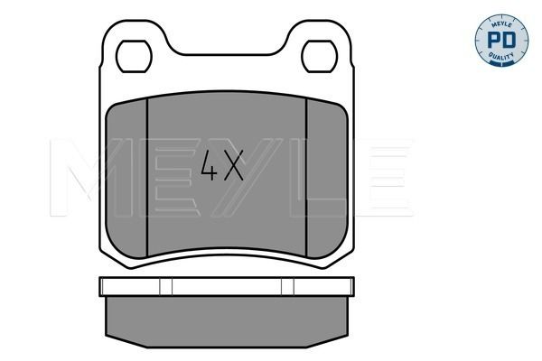 MEYLE Bremsbelagsatz, Scheibenbremse (025 206 8715/PD)