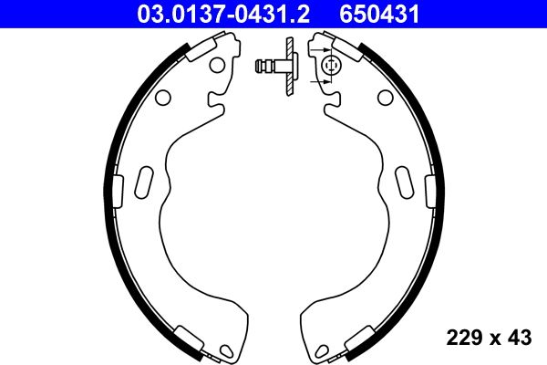 ATE Bremsbackensatz (03.0137-0431.2)
