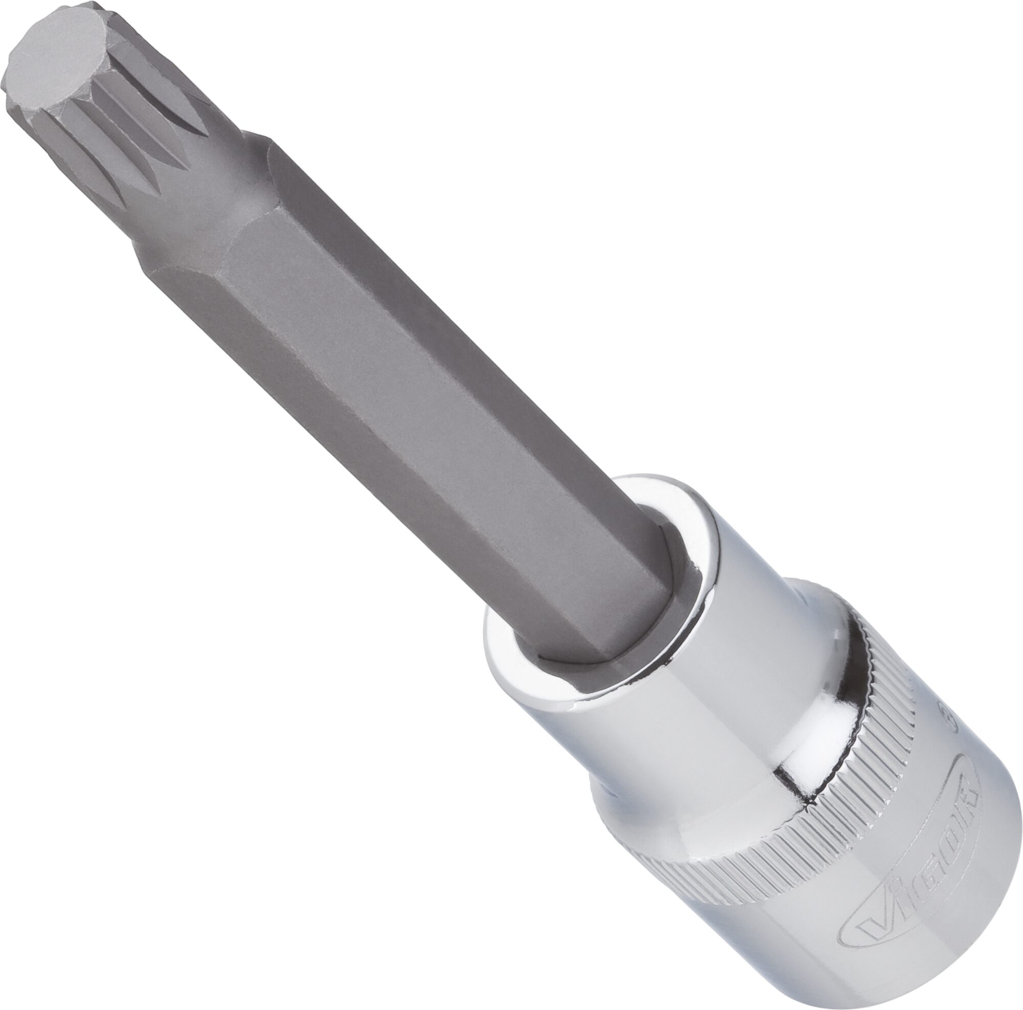 VIGOR Innenvielzahn Schraubendreher-Einsatz (XZN) ∙ V2067 ∙ Vierkant12,5 mm (1/2 Zoll) ∙ Innen Vielzahn Profil XZN ∙ M8
