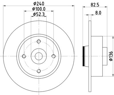 HELLA Bremsscheibe (8DD 355 123-241)