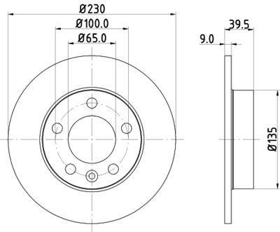 HELLA Bremsscheibe (8DD 355 105-411)