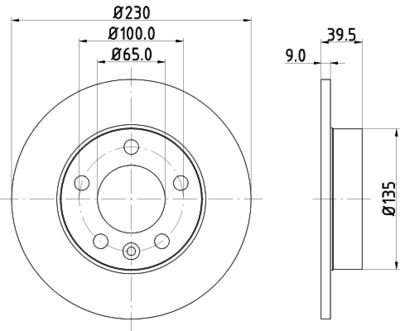 HELLA Bremsscheibe (8DD 355 105-411)