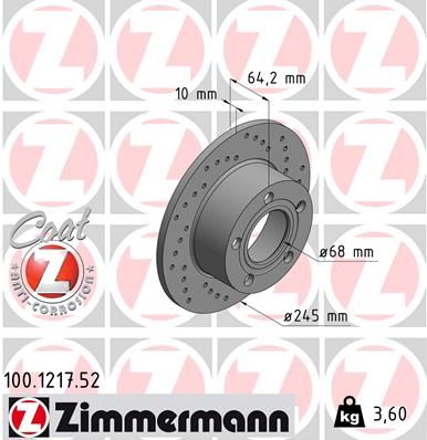 ZIMMERMANN Bremsscheibe (100.1217.52)