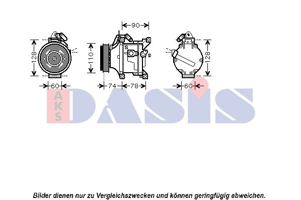 AKS DASIS Kompressor, Klimaanlage (851095N)