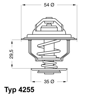BorgWarner (Wahler) Thermostat, Kühlmittel (4255.87D)