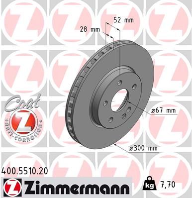 ZIMMERMANN Bremsscheibe (400.5510.20)