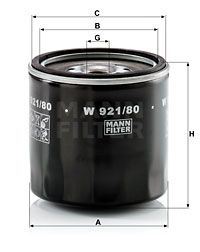 MANN-FILTER Ölfilter (W 921/80)
