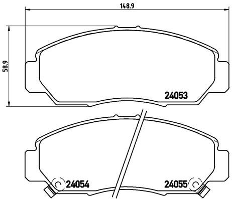 BREMBO Bremsbelagsatz, Scheibenbremse (P 28 047)