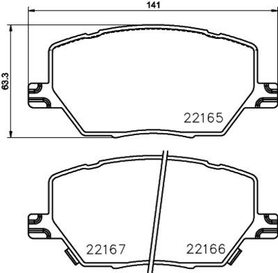 HELLA Bremsbelagsatz, Scheibenbremse (8DB 355 024-711)