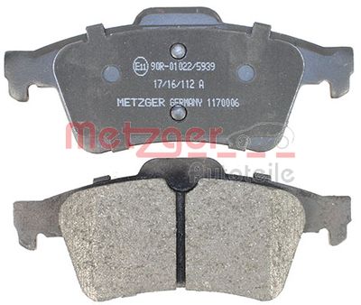 METZGER Bremsbelagsatz, Scheibenbremse (1170006)