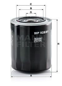 MANN-FILTER Ölfilter (WP 928/81)