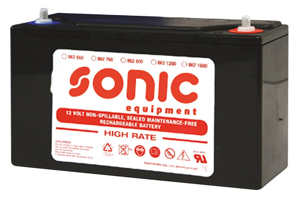 Batterie 12V -1600A (255x170x195mm) für Sonic Mobile