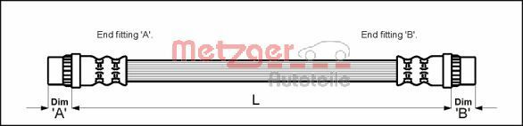 METZGER Bremsschlauch (4114770)