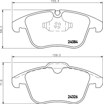 HELLA Bremsbelagsatz, Scheibenbremse (8DB 355 013-621)