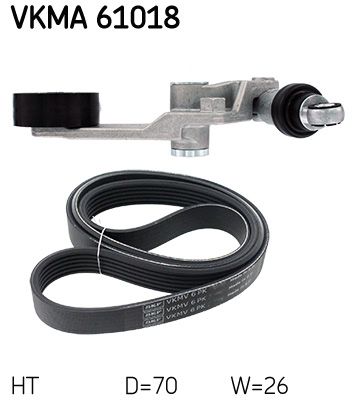 SKF Keilrippenriemensatz (VKMA 61018)