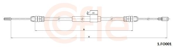 COFLE Seilzug, Feststellbremse (1.FO001) Thumbnail