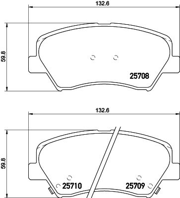 HELLA Bremsbelagsatz, Scheibenbremse (8DB 355 021-781)