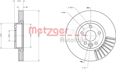 METZGER Bremsscheibe (6110073)