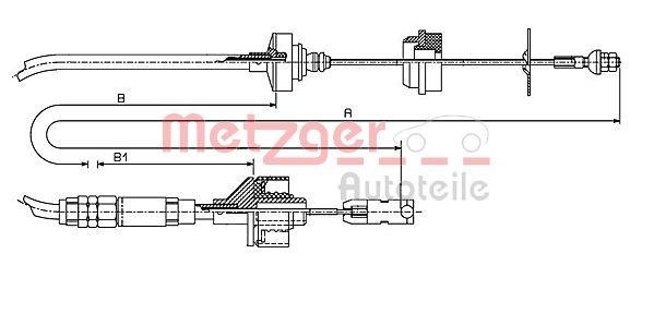 METZGER Seilzug, Kupplungsbetätigung (11.2148)
