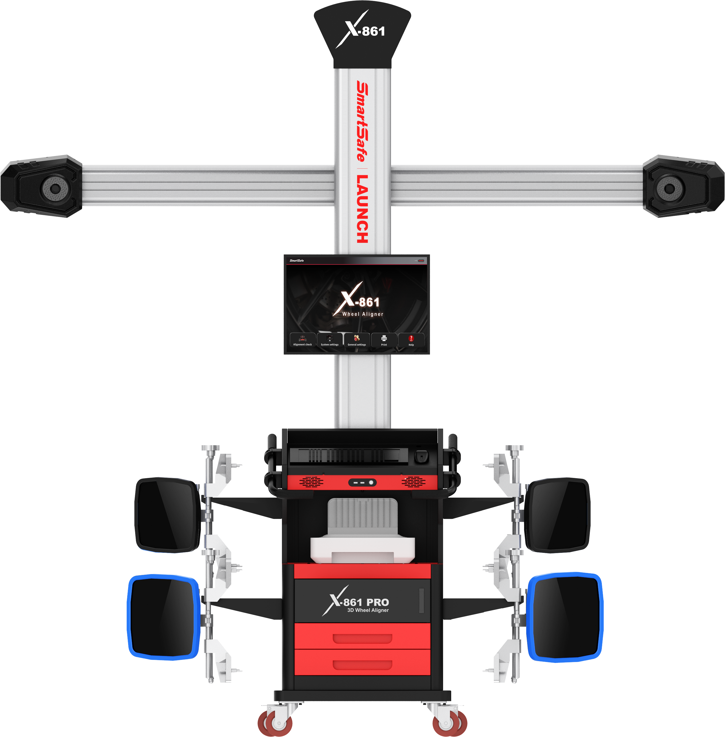 LAUNCH X-861 Pro 3D Touch Achsmessgerät + All-inklusive Paket