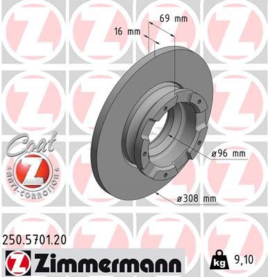 ZIMMERMANN Bremsscheibe (250.5701.20)