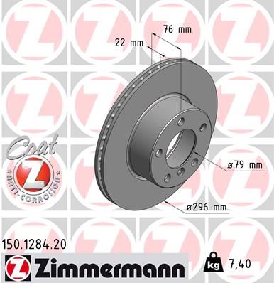 ZIMMERMANN Bremsscheibe (150.1284.20)