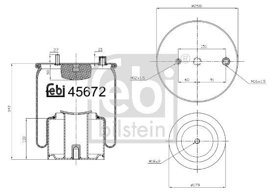 FEBI BILSTEIN Federbalg, Luftfederung (45672)