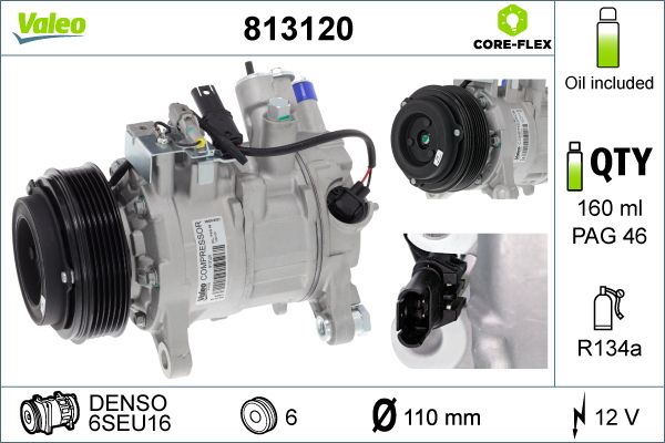 VALEO Kompressor, Klimaanlage (813120)