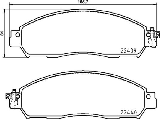 BREMBO Bremsbelagsatz, Scheibenbremse (P 56 120)