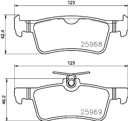 BREMBO Bremsbelagsatz, Scheibenbremse (P 61 126)