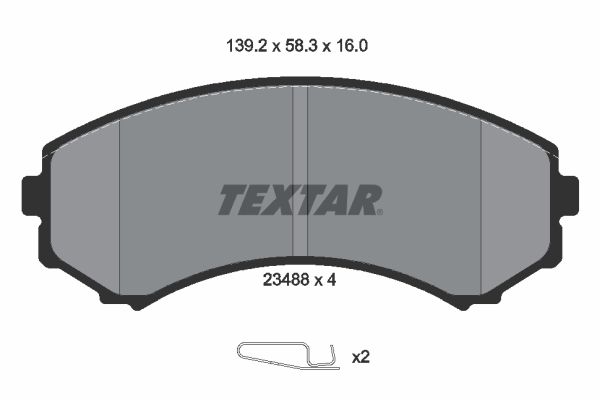 TEXTAR Bremsbelagsatz, Scheibenbremse (2348801)