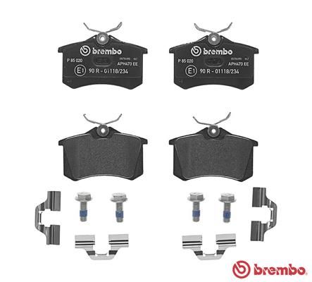 BREMBO Bremsbelagsatz, Scheibenbremse (P 85 020) 8020584058237 P 85 020