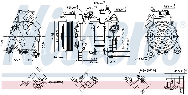 NISSENS Kompressor, Klimaanlage (890397) NISSENS Kompressor, Klimaanlage (890397)