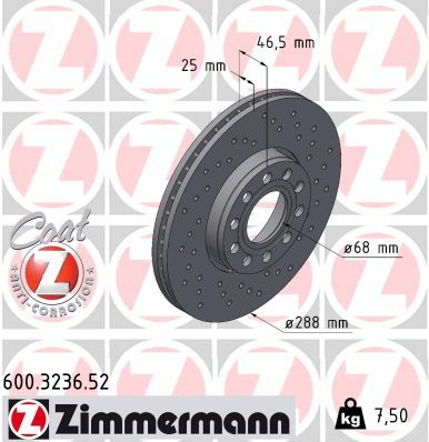 ZIMMERMANN Bremsscheibe (600.3236.52)