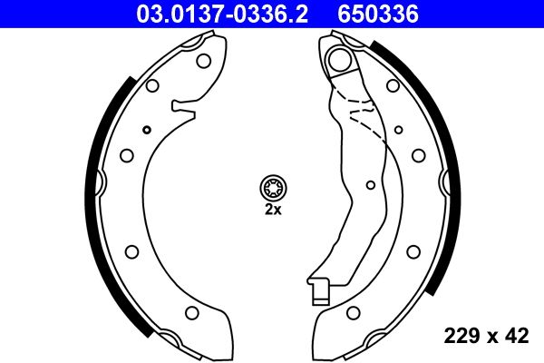 ATE Bremsbackensatz (03.0137-0336.2)