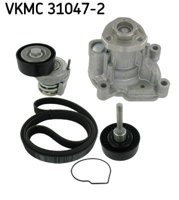 SKF Wasserpumpe + Keilrippenriemensatz (VKMC 31047-2) 7316574875887 VKMC 31047-2