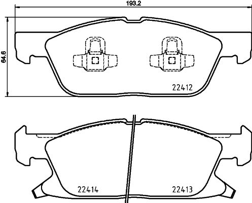 BREMBO Bremsbelagsatz, Scheibenbremse (P 24 188)