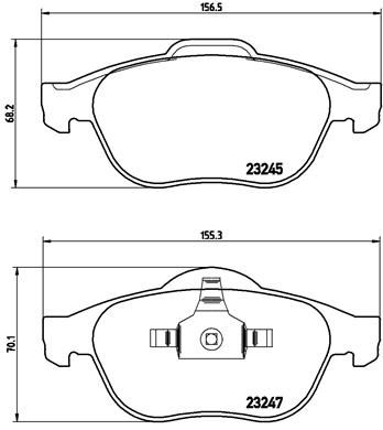 BREMBO Bremsbelagsatz, Scheibenbremse (P 68 040)