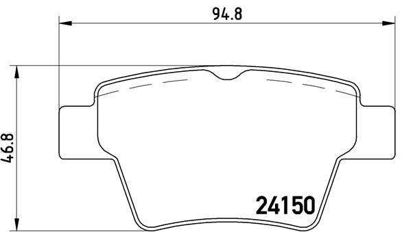 BREMBO Bremsbelagsatz, Scheibenbremse (P 61 080)