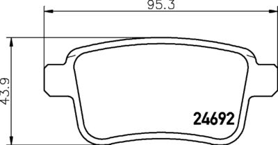 HELLA Bremsbelagsatz, Scheibenbremse (8DB 355 013-971)
