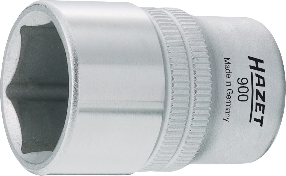 HAZET Steckschlüsseleinsatz ∙ Sechskant 900-10 ∙ Vierkant12,5 mm (1/2 Zoll) ∙ Außen-Sechskant-Tractionsprofil ∙ 10 mm
