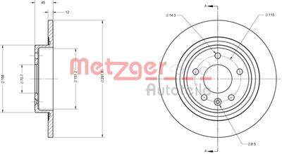METZGER Bremsscheibe (6110247)