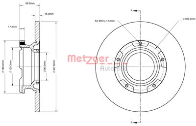 METZGER Bremsscheibe (6110878)